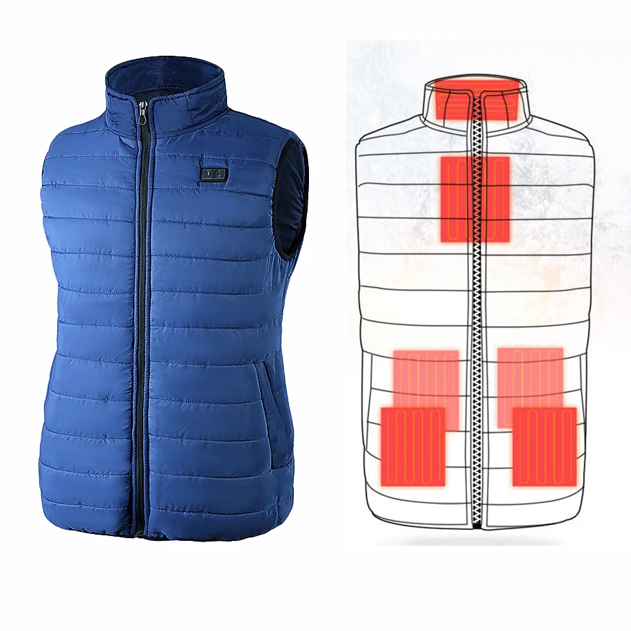 

USB electric heating vest women winter warm jacket outdoor smart electric thermal clothing waistcoat heating clothes S-XXXL