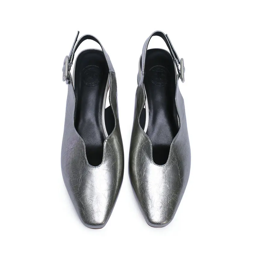 QUTAA/ Для женщин Туфли-лодочки на квадратном каблуке Обувь на среднем каблуке Острый носок Лакированная кожа+ PU модные брендовые черные женские туфли, высокий каблук, пряжка обувь; сезон весна; модные Универсальные Размеры 34–42