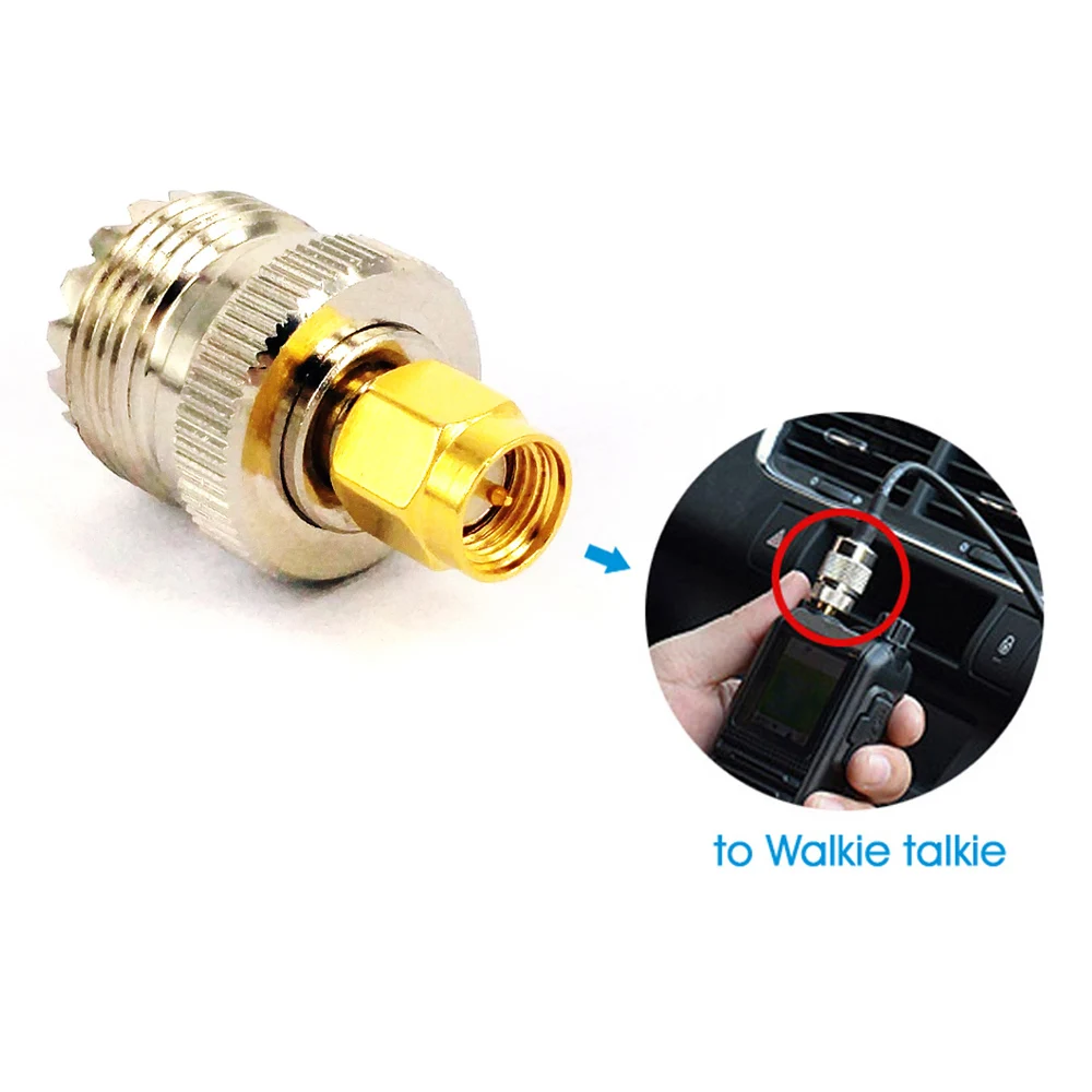 SMA Male to UHF Female RF Coaxial Coax Connector Adapter 5