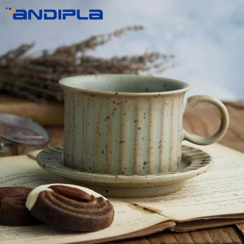 180ml Jingdezhen Handmade Coarse Pottery Vintage Coffee Cup Japanese