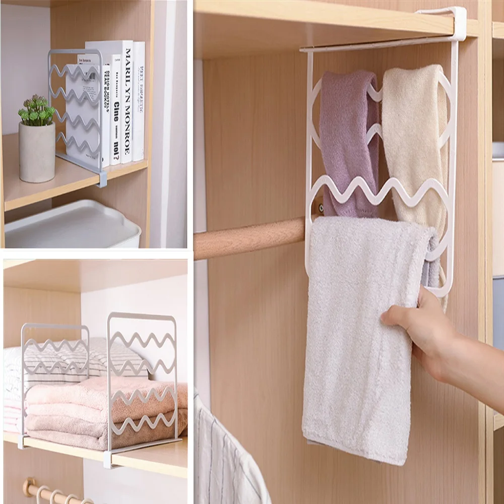 

Multi Function Shelf Closet Divider Wardrobe Organizer Clothes Storage Rack Drawer Organizer Cabinet Rack Towel Clothes Hanger