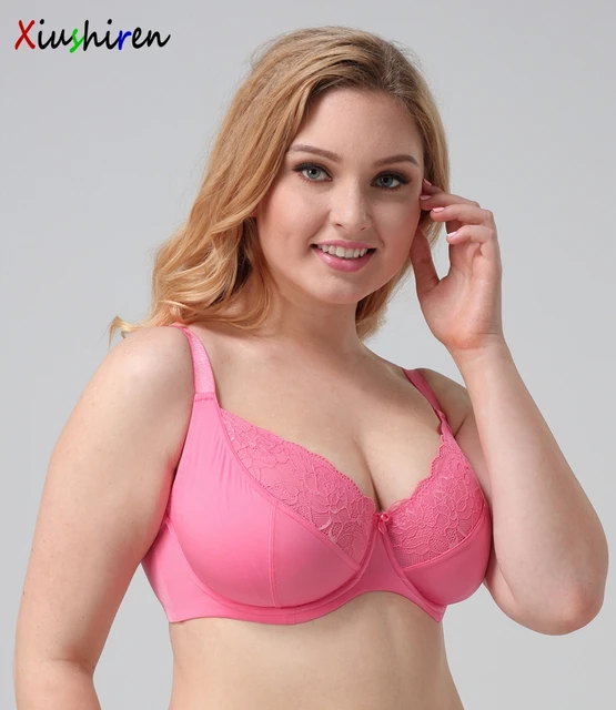 Xiushiren Womens Seamless Cotton Bra Sexy Thin Cup Pink Bras For Big Breasted Secret V Bhs Bh