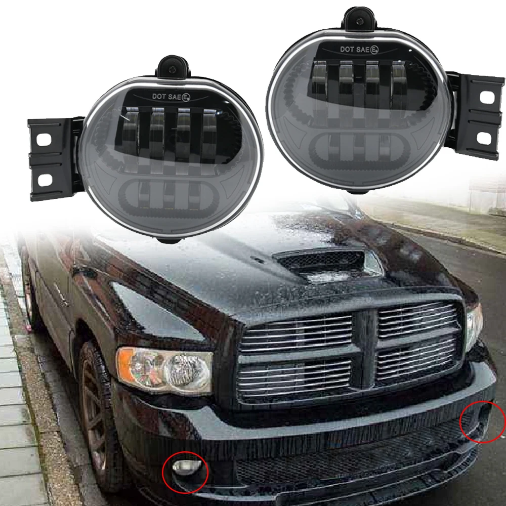 

For Dodge Ram 1500/ 2500 3500 Sport Package Bumper Fog Lights Lamp Chrome