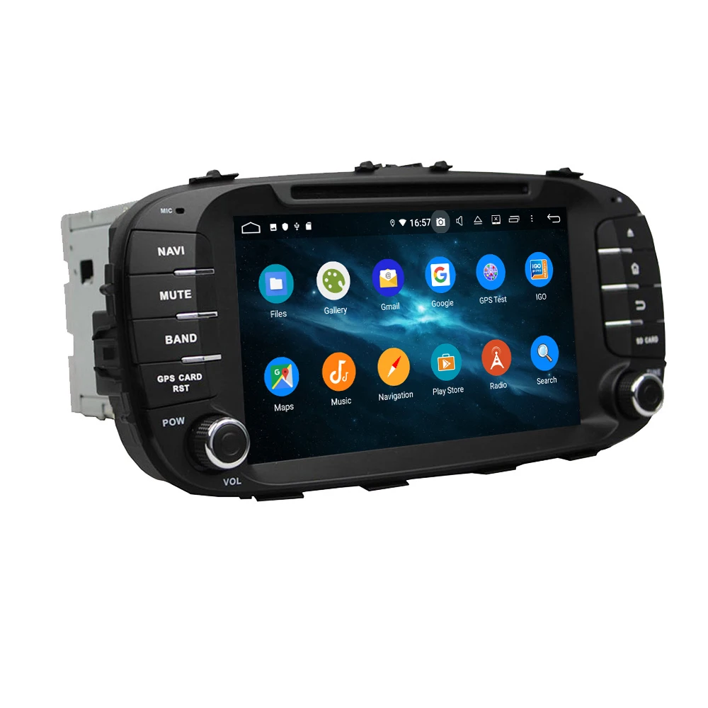 Excellent DSP Android 9.0 Octa Core 2 din 8" Car Radio Audio DVD GPS for Kia Soul 2014 2015 2016 2017 With Bluetooth WIFI USB 4gb+32gb 1