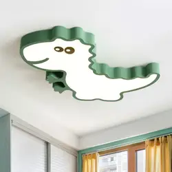 Мультфильм Динозавр спальня потолочный светильник светодиодный детская комната потолок лампа скандинавский детский сад декоративный