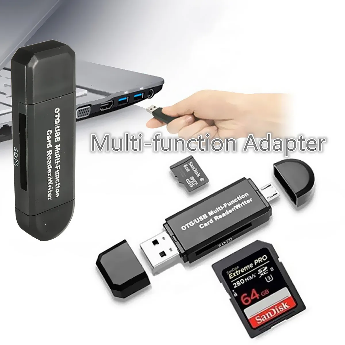 SD Card Reader Micro USB OTG To USB 2.0 Adapter Micro for Mobile Phone Tablet Support SD TF