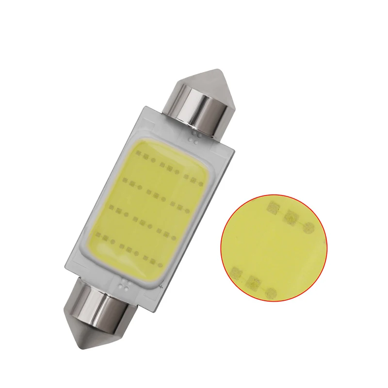 1X гирлянда COB 31 мм 36 39 42 светодиодный светильник 12 чипов C5W DC12V белый цветной