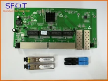 2 Ports SFP+8 Ports RJ45 POE reverse Switch board, not manageable, together with SFP SC port 3km and SC/UPC fast connector