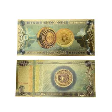 Hot One Bitcoin Banknote Gold Foil BTC Bitcoin coin Plastic cards For Collection prypto bitcoin for dummies isbn 9781119076414