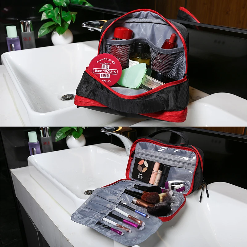BAGSMART Women Large Waterproof Makeup Bag Men Nylon Travel Cosmetic Bag Organizer Case Necessaries Make Up Wash Toiletry Bag BAGSMART Women Large Waterproof Makeup Bag Men Nylon Travel Cosmetic Bag Organizer Case Necessaries Make Up Wash Toiletry Bag