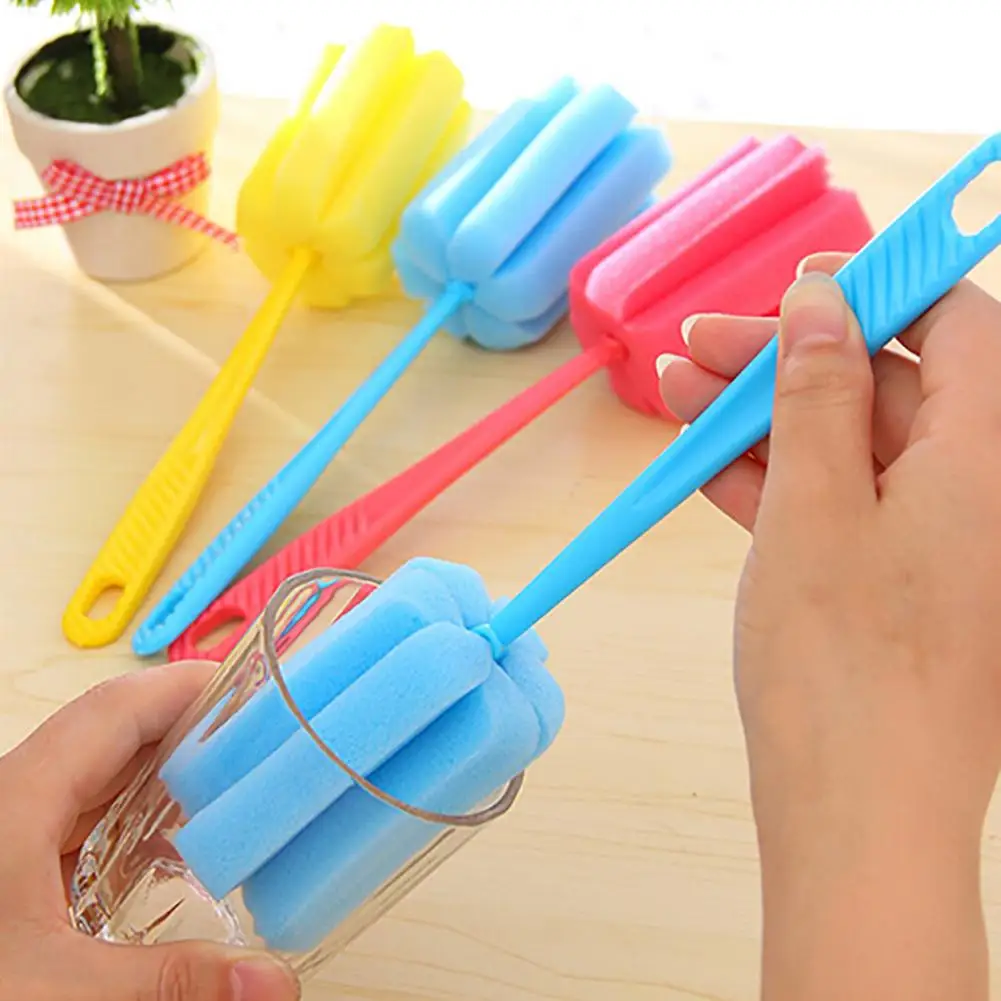 

1 Pc Sponge Brush Milk Bottle Cup Glass Washing Cleaning Kitchen Cleaner Tools Household Cleaning Tools & Accessories