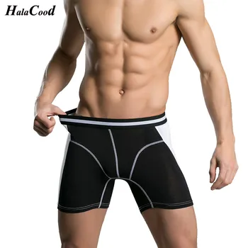

Hot Fashion Sexy Male Trunk New Men's Boxers Shorts Fat Plus Size Panties Breathable Elastic Loose Home Large Long Underpant Fat