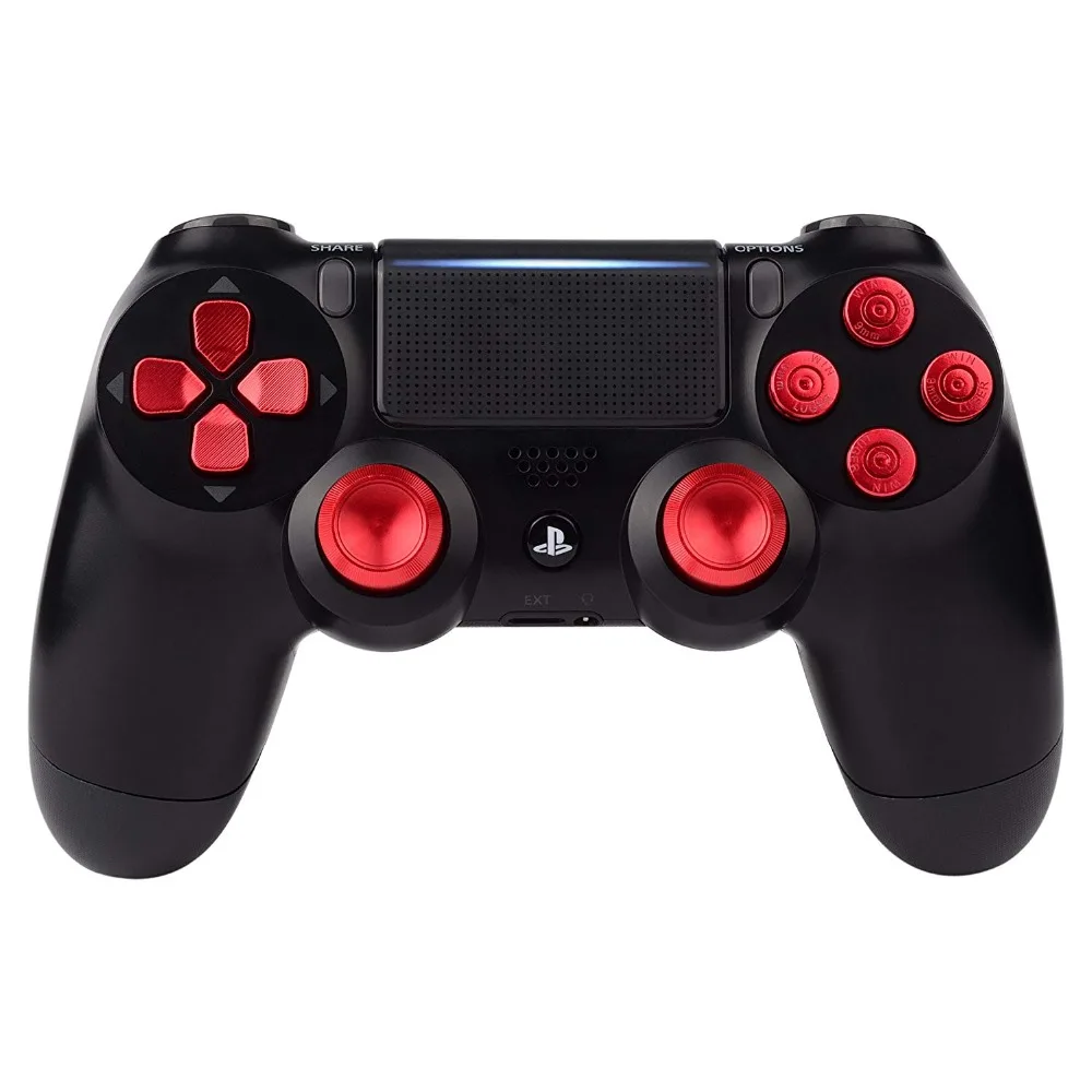 Алюминиевые пулевидные кнопки и пулевые D pad сменные комплекты для PlayStation 4/DualShock