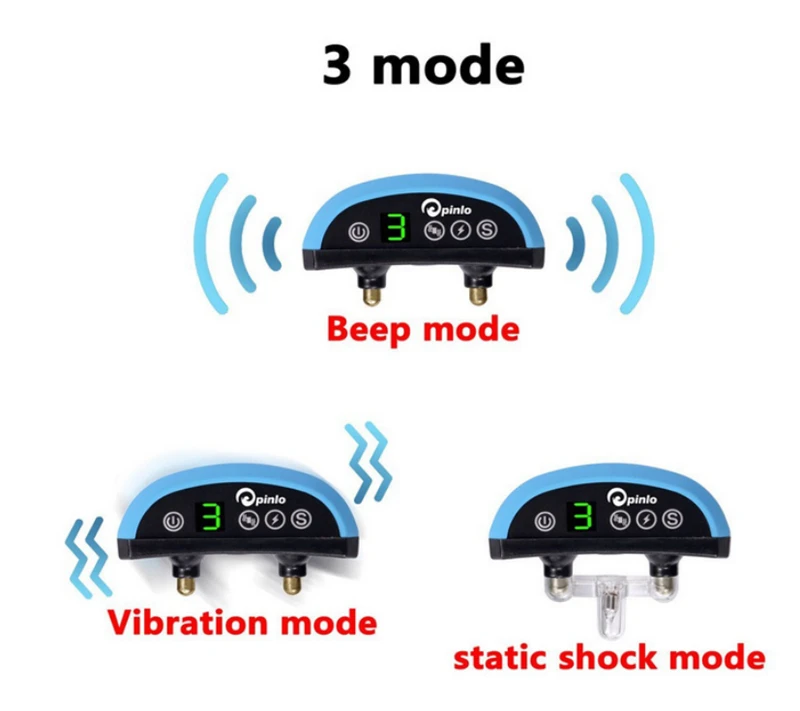 Гуманный авто анти-учебный собачий ошейник "антилай" воротник 3-режим Водонепроницаемый остановить лай устройства Управление инструмент для тренировки собак статические кора Управление ошейники для собак