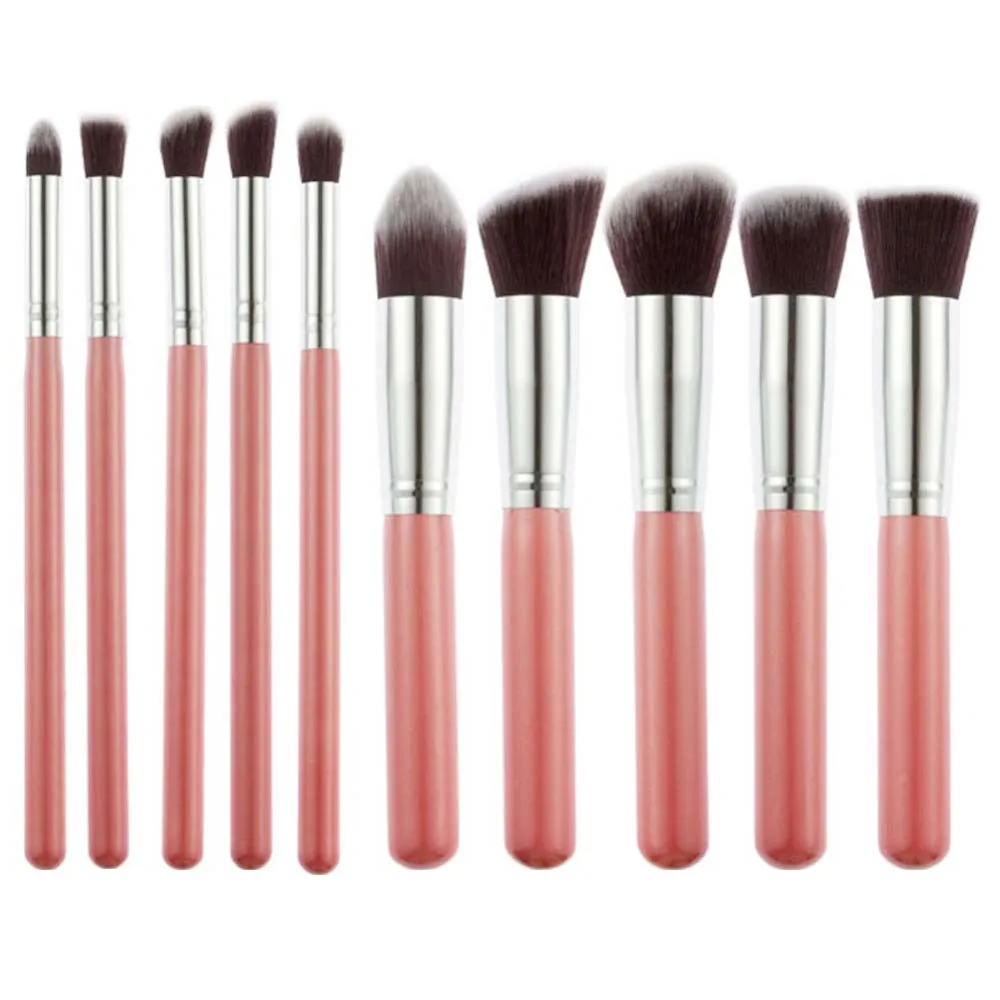 Professional 10 Pieces Makeup Brush Set Foundation Blending Blush Eye
