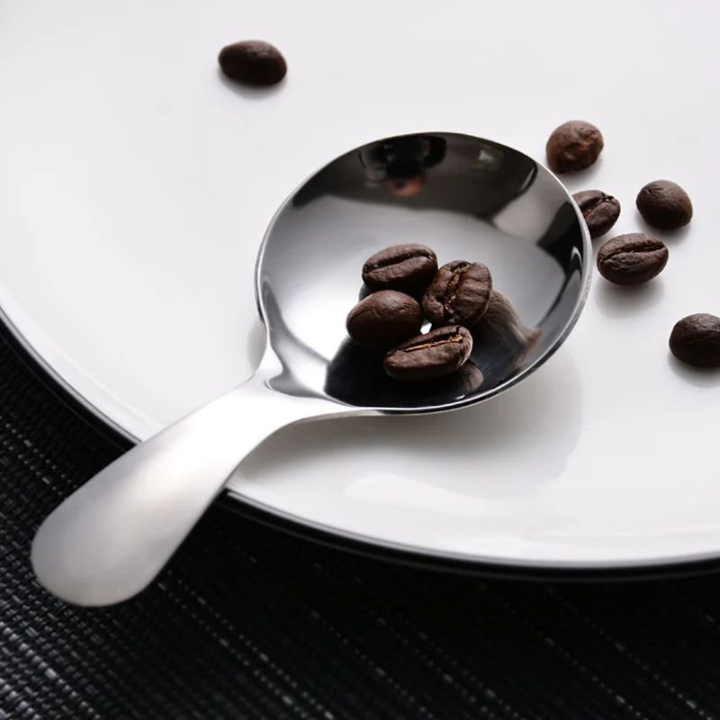 2pcs Stainless Steel Kitchen Spoons Short Handled Kids Spoons Portable Mini Coffee Tea Scoop Spice Sugar Salt Condiment Spoons (2)