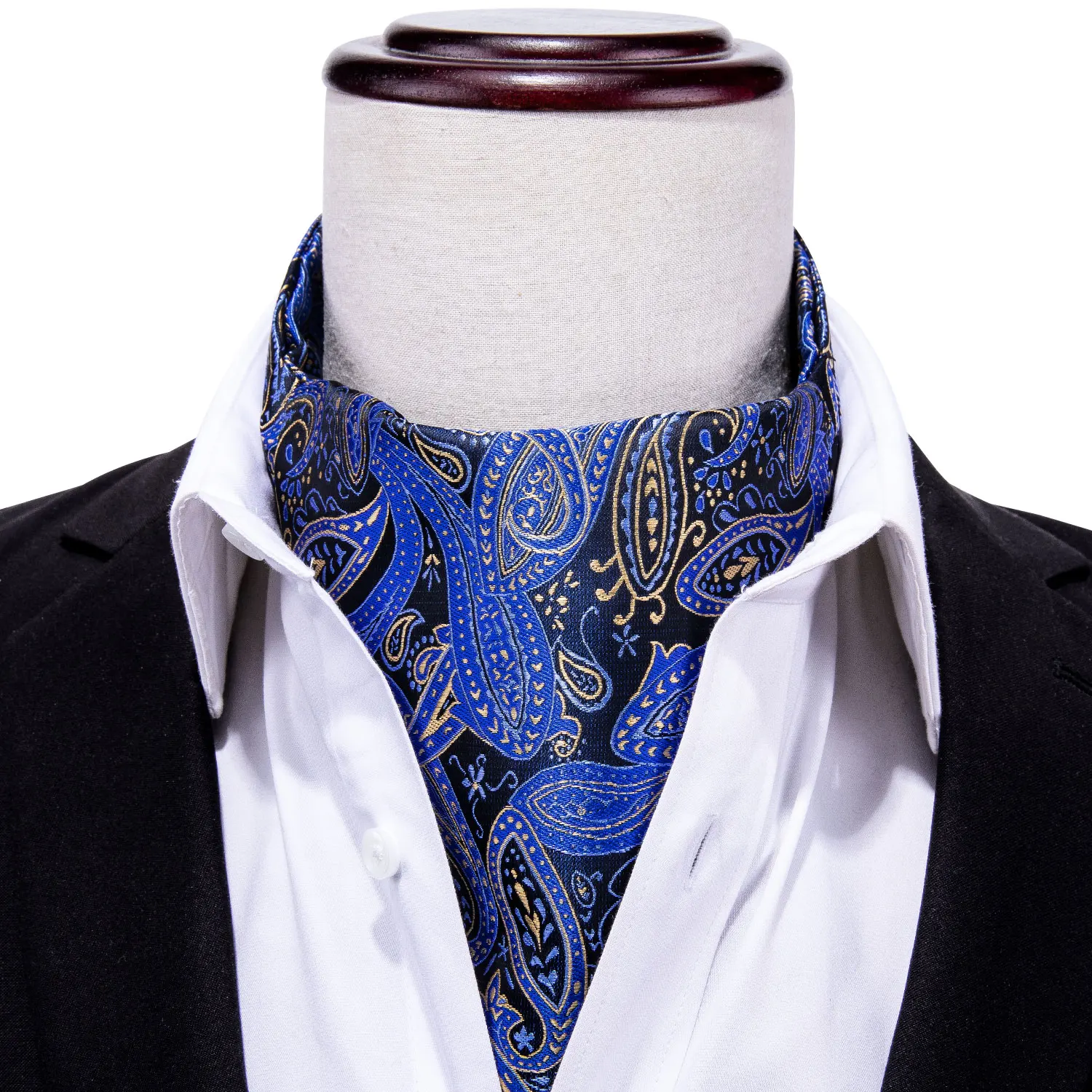 Шелковый Аскот галстук для мужчин шарф галстук костюм винный красный мужской галстук ЖАККАРДОВЫЙ набор модные карманные Квадратные запонки Барри. Ван AS-001