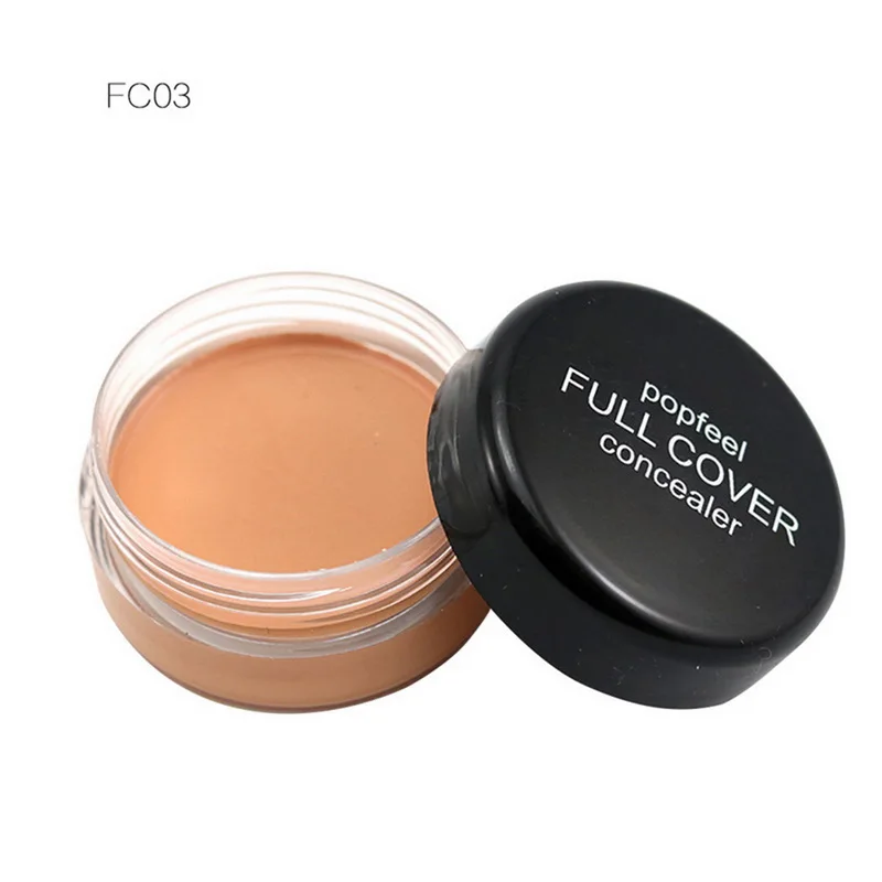 POPFEEL Portable Round Full Cover Concealer Natural Makeup Concealers Facial Face BB Cream Foundation Contour Cosmetic Tools - Цвет: 3