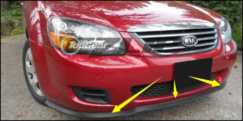Lábios para Kia Saia para Carro Pára-choques Lábio Defletor Cerato Sephia Spectra 5 ld 2003 2020 Frente Spoiler Tuning - Corpo Kit Tira 5 Saia abertura frontal