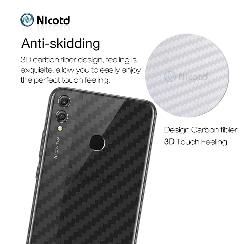 Задняя крышка из углеродного волокна для Huawei Honor 8X 7X 6X 3D Защитная пленка Nova 3i с