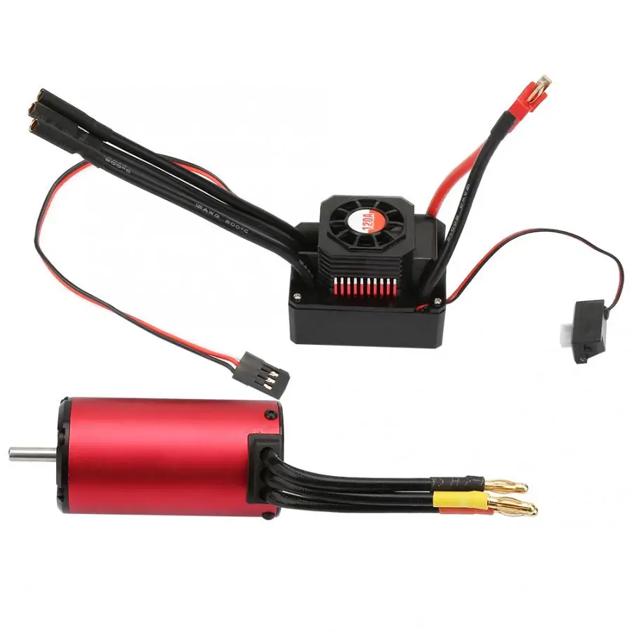 

4076 motor 2000KV+KS120A red set suitable for 1/8 RC car used for multimount system for M3 or screws Parts