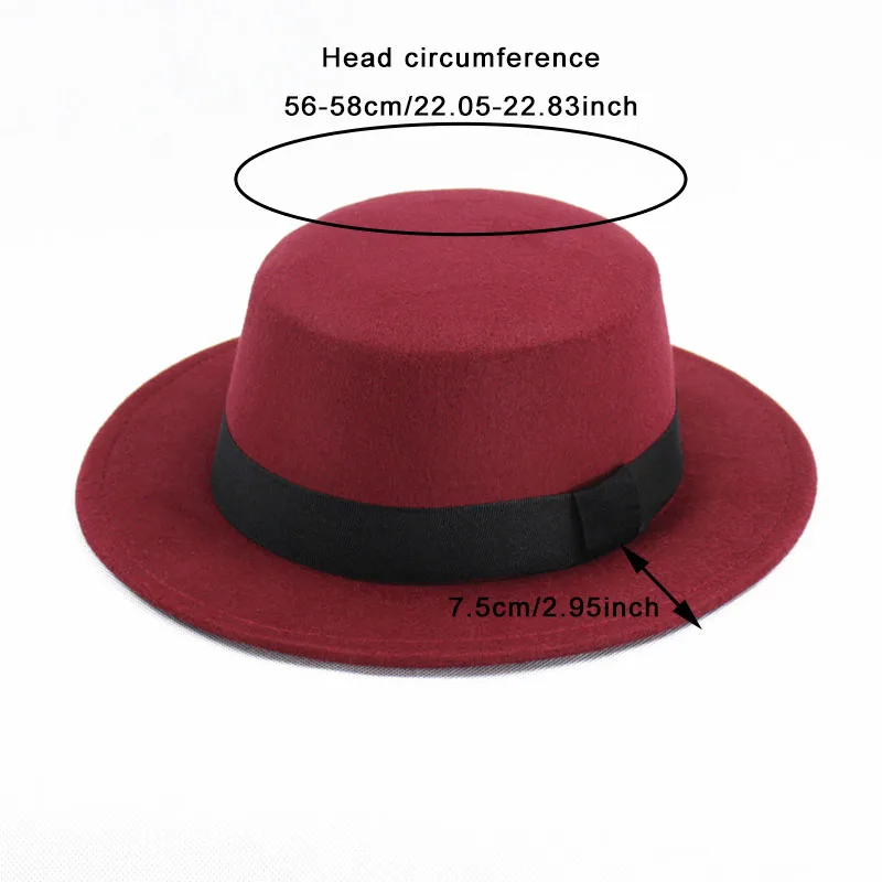 Однотонная фетровая шляпа Fedoras винтажная для женщин и мужчин классический