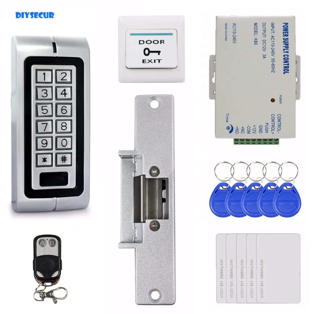 DIYSECUR 125 кГц RFID водонепроницаемая система контроля допуска к двери без