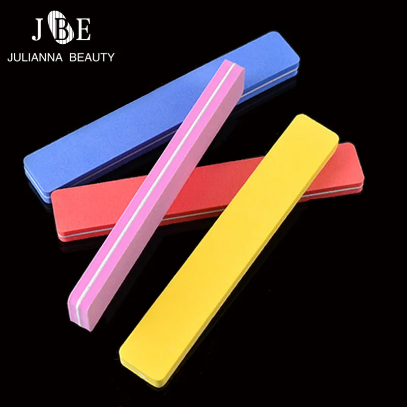 5pcs Wholesale Nail File Buffer Sanding Washable Manicure Tool Nail Art Polish Sandpaper Strip