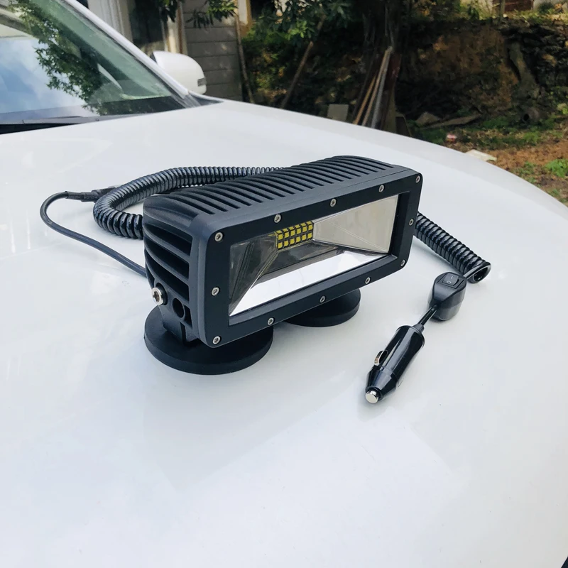 

Car Roof Hook Magnet Mount White-Flood led work light bar Offroad Rescue searchlight trailer RV Emergency portable Camping light