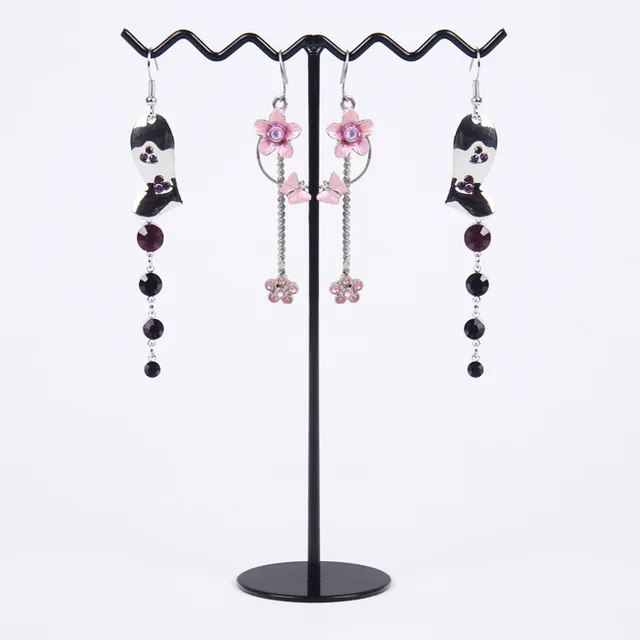Black Metal Earring Tree Shaped Display Stand Holder For Jewelry Black Metal Earring Tree Shaped Display Stand Holder For Jewelry Fashion Alloy Packaging