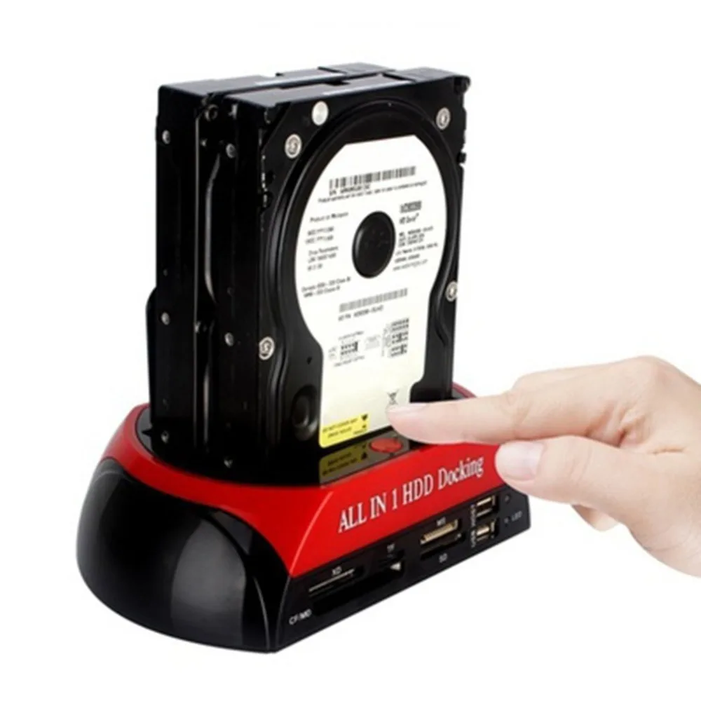 

All in 1 HDD Docking 2.5"/3.5" USB 2.0 Card Reader IDE SATA Dock Station High Speed Transfer One-touch Backup OTB Function