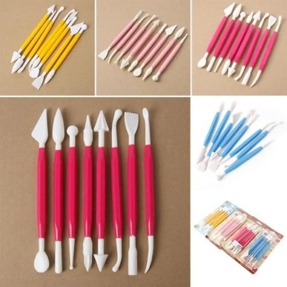 

8pcs/Lot 16 Patterns Fondant Cake Decorating Flower Sugar Craft Modelling Tools Clay Fondant Cake Decorating Tool Free Shipping