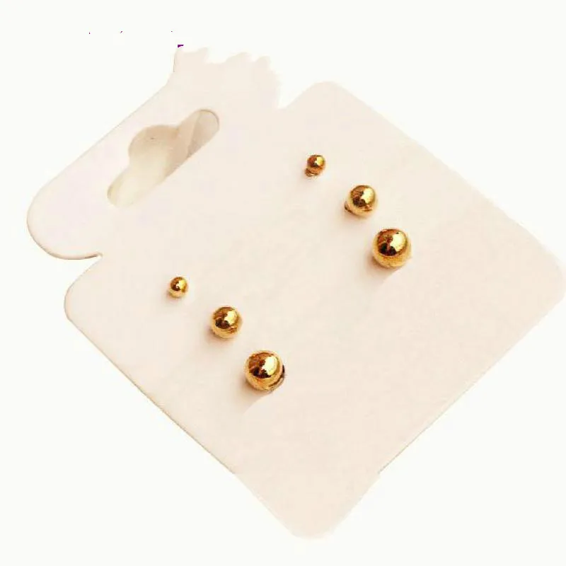 

Cheap Jewelry "card Packs" Simple Little Ball Three-piece Earrings Wholesale Fashion