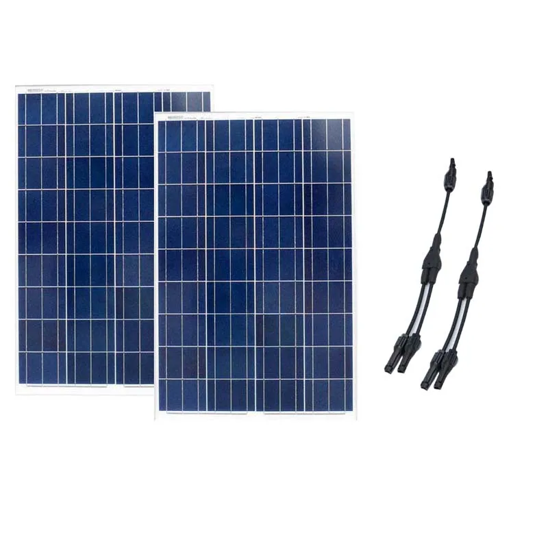 

Solar Panel 12v 100w 2 PCs Solar Kit 200w Solar Charger For Mobile Cargador Motorhome Caravan Car Camp Yachts Boats Phone Led