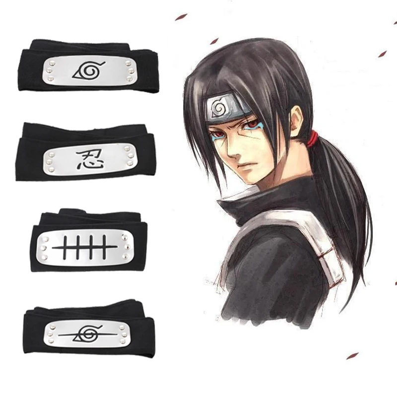10 Styles Anime Naruto Cosplay Forehead Fashionable Headband Cartoon Cosplay Akatsuki Accessories For Kids font b
