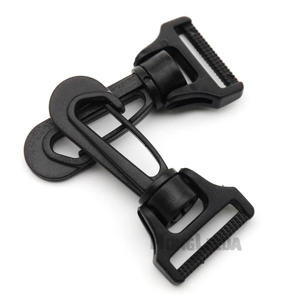 30pcs C 606 black 25mm 1inch plastic spring snap clip hooks carabiner
