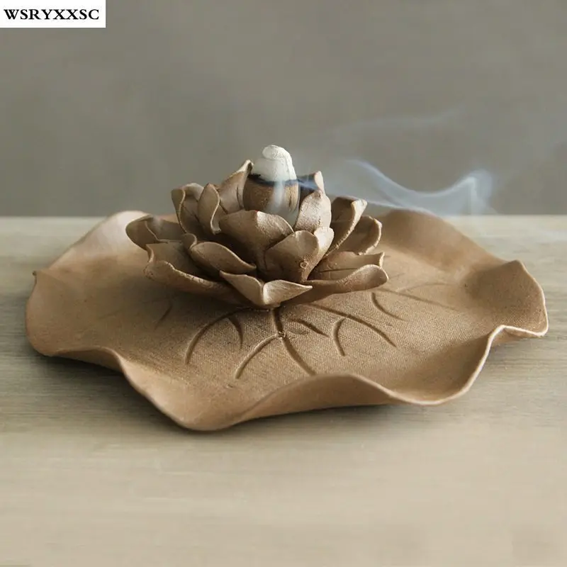 Buy Ceramic Lying Lotus Incense Tray, Bedroom Lying