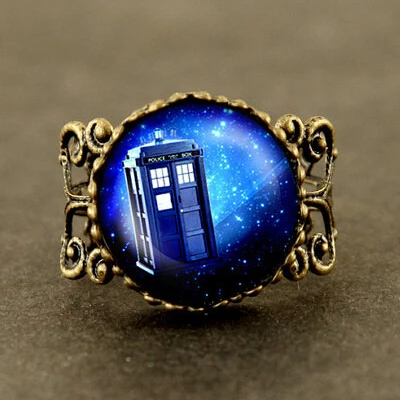 Кольцо Dr Who 1 шт./Лот латунное регулируемое кольцо с подвеской Доктор Кто полиция