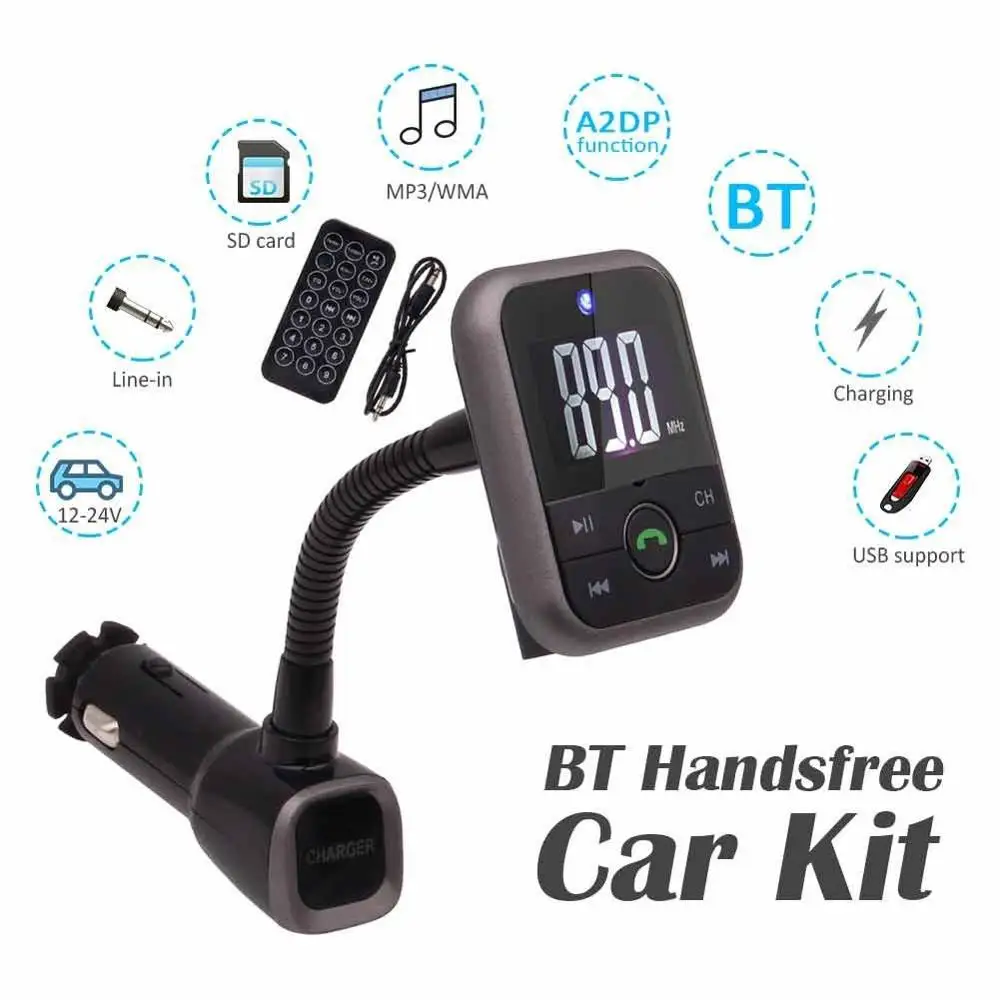Wireless Car MP3 Audio Player Bluetooth FM Transmitter
