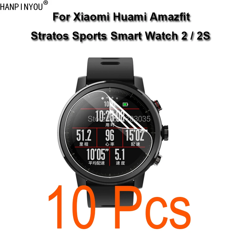 10 шт./партия для Xiaomi Huami Amazfit Stratos Pace 2 2S спортивные умные часы Полное покрытие пленка из мягкого ТПУ протектор экрана(не стекло