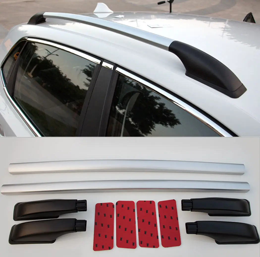 Hatchback Top Roof Rack Bars Luggage Carrier SilverTrim ForVW Polo 2011