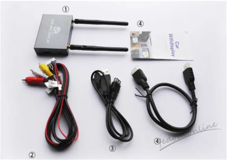 IOS ANDROID мобильный телефон Wifi Зеркало Ссылка Коробка для автомобиля аудио домашний ТВ монитор с AV HDMI порт