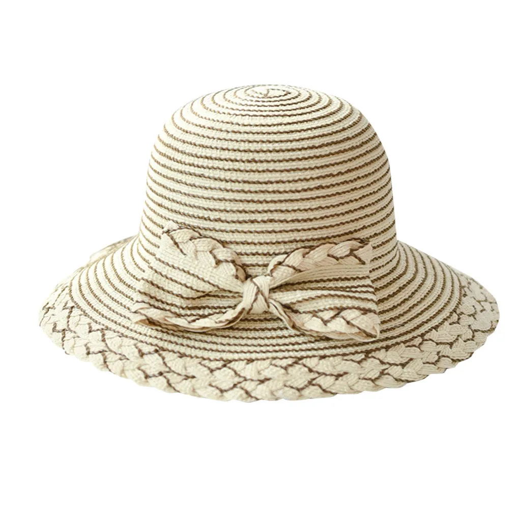 JAYCOSIN складной Повседневное соломы Лук Для женщин Шапки Beach Sun Hat средство для защиты от солнца Traval Кепки солнцезащитный крем Женские шапки