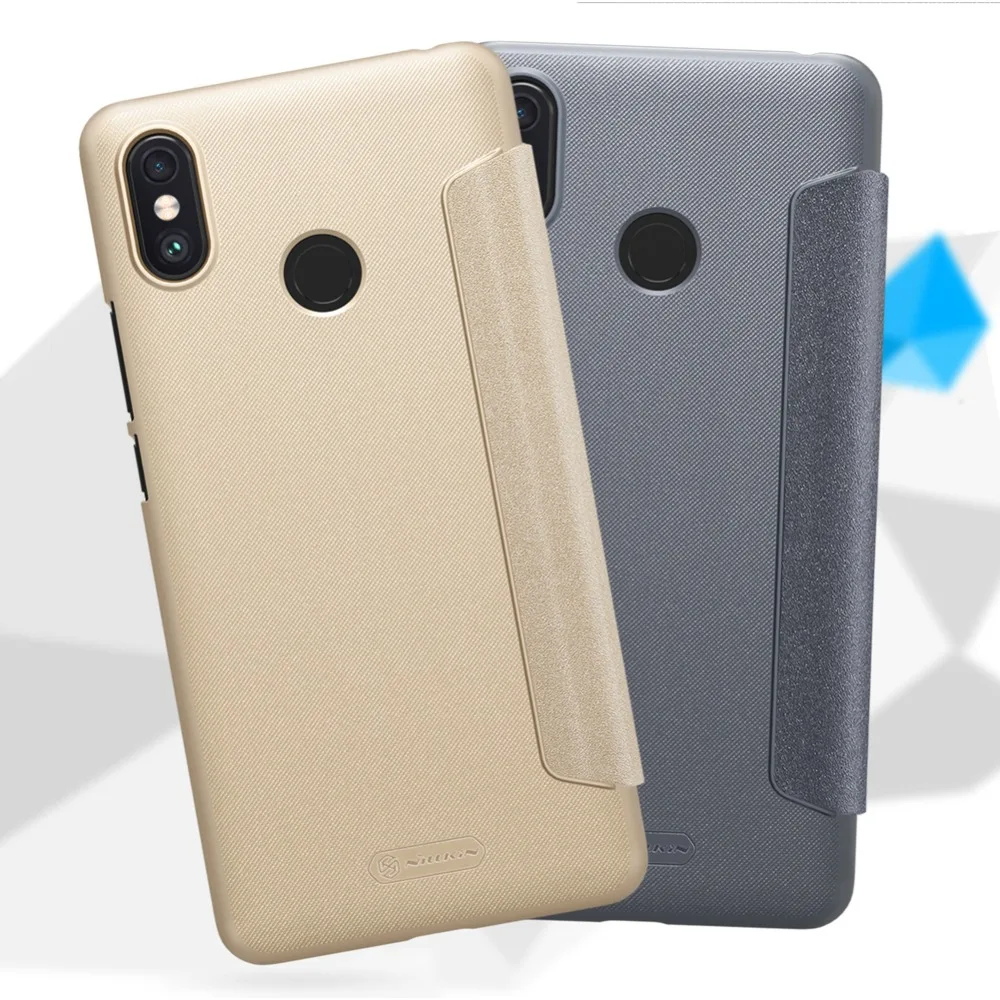 Чехол Nillkin для Xiaomi Mi Max 3 откидная крышка искусственная кожа + Поликарбонат чехол