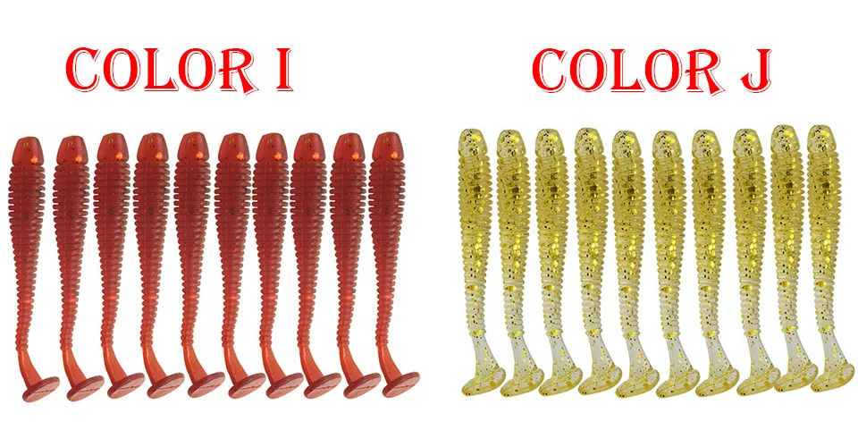 25 шт./лот, мягкие резиновые рыболовные приманки, 50 мм, 0,7 г, приманки, воблер, черви, ложка, крючки, искусственная силиконовая рыболовная приманка