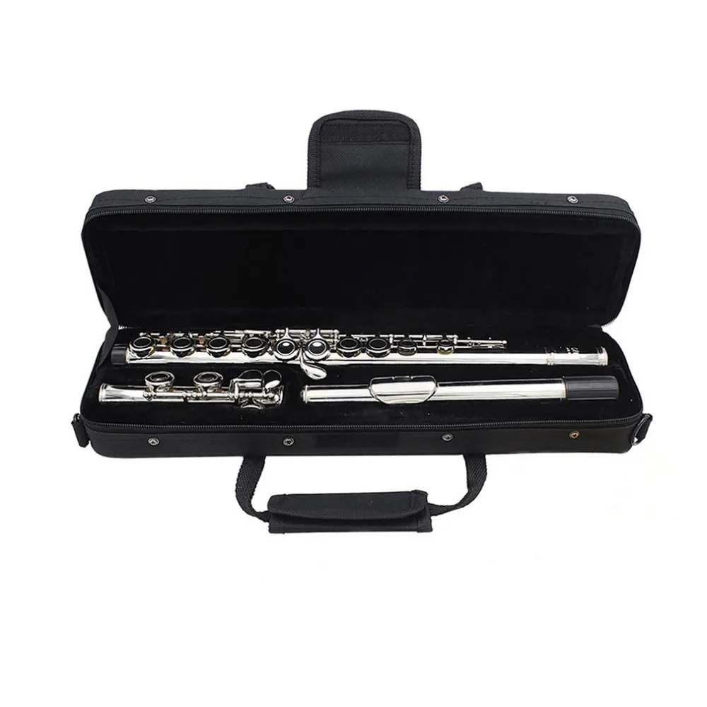 

Flute Case Gig Bag Backpack Box Water-resistant 600D Foam Cotton Padding with Adjustable Single Shoulder Strap