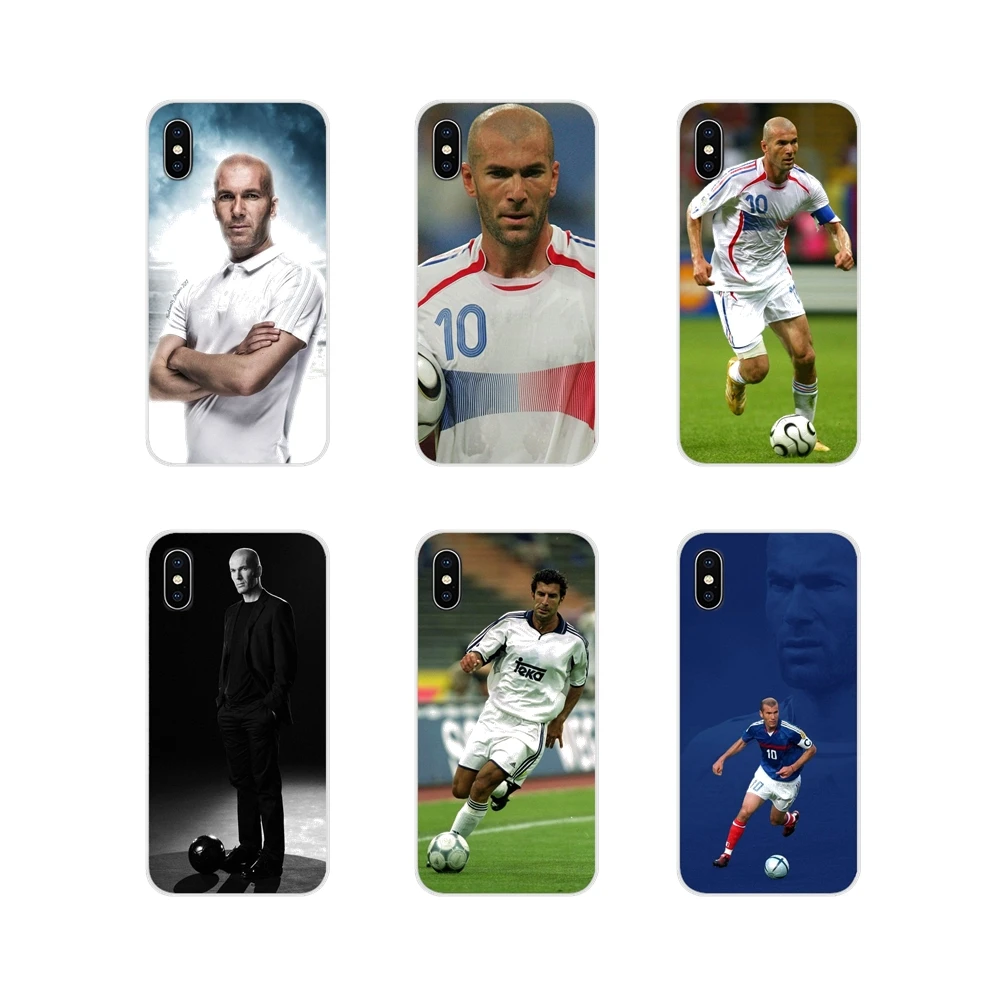 

For Apple iPhone X XR XS MAX 4 4S 5 5S 5C SE 6 6S 7 8 Plus ipod touch 5 6 Zinedine Yazid Zidane Zizou TPU Transparent Shell Case