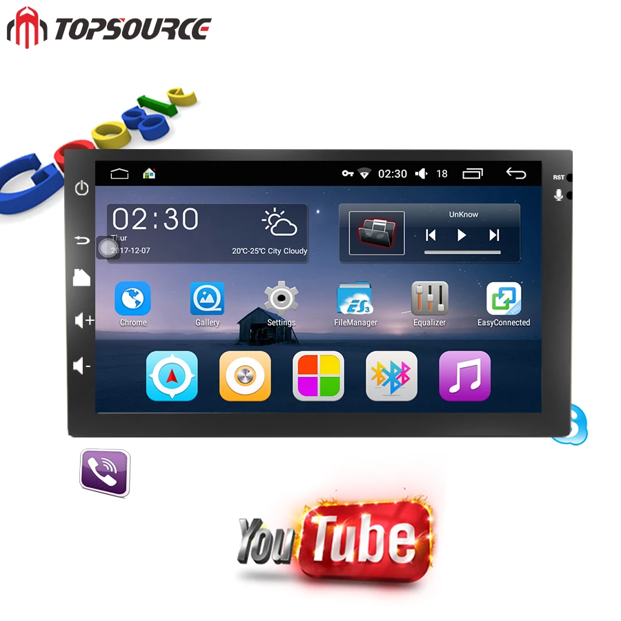 TOPSOURCE 7 inch universal 2 din font b car b font dvd gps android font b