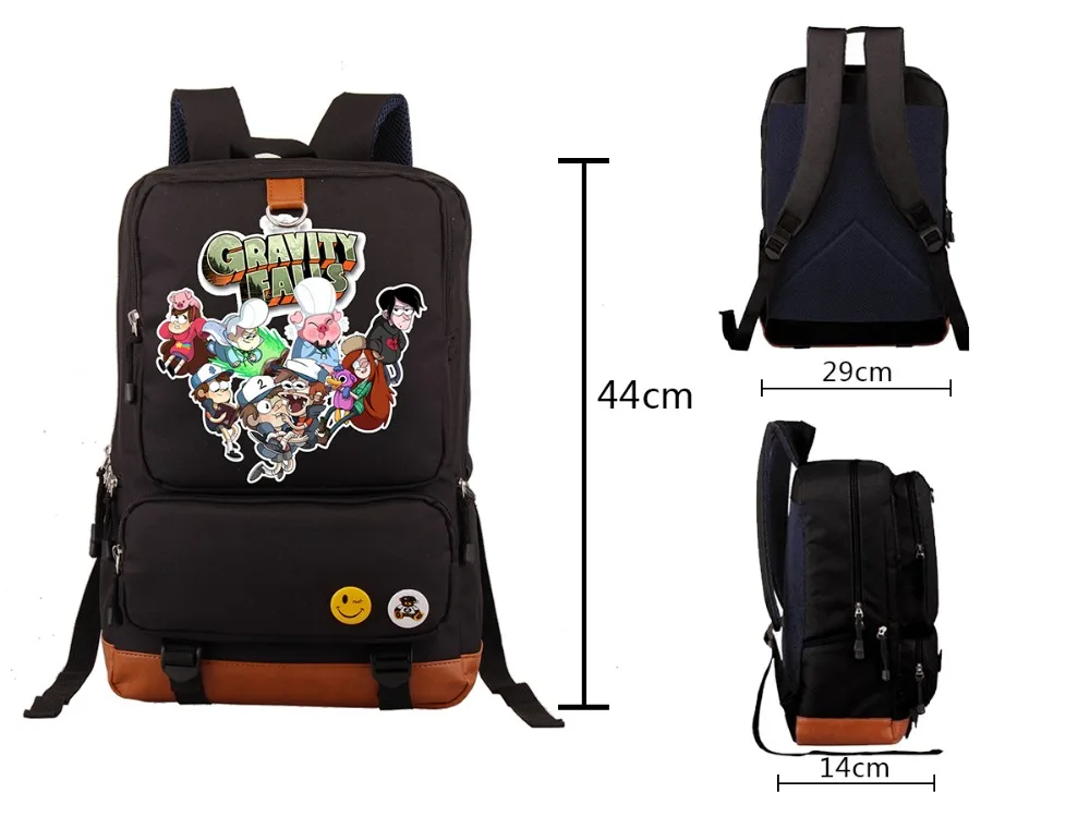 

Anime Waddles pig Gravity Falls backpack backpack teenagers Student School Bags travel Shoulder Laptop Bag