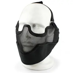 Новый V2 Сталь сетка ограждения маска половина Уход за кожей лица защитные тактический маска Крышка Уход за кожей лица уши Airsoft Военная